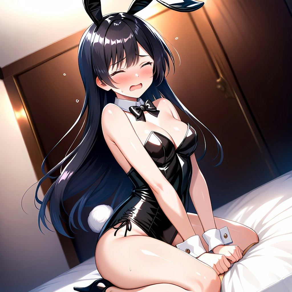 黒エナメルバニーガール