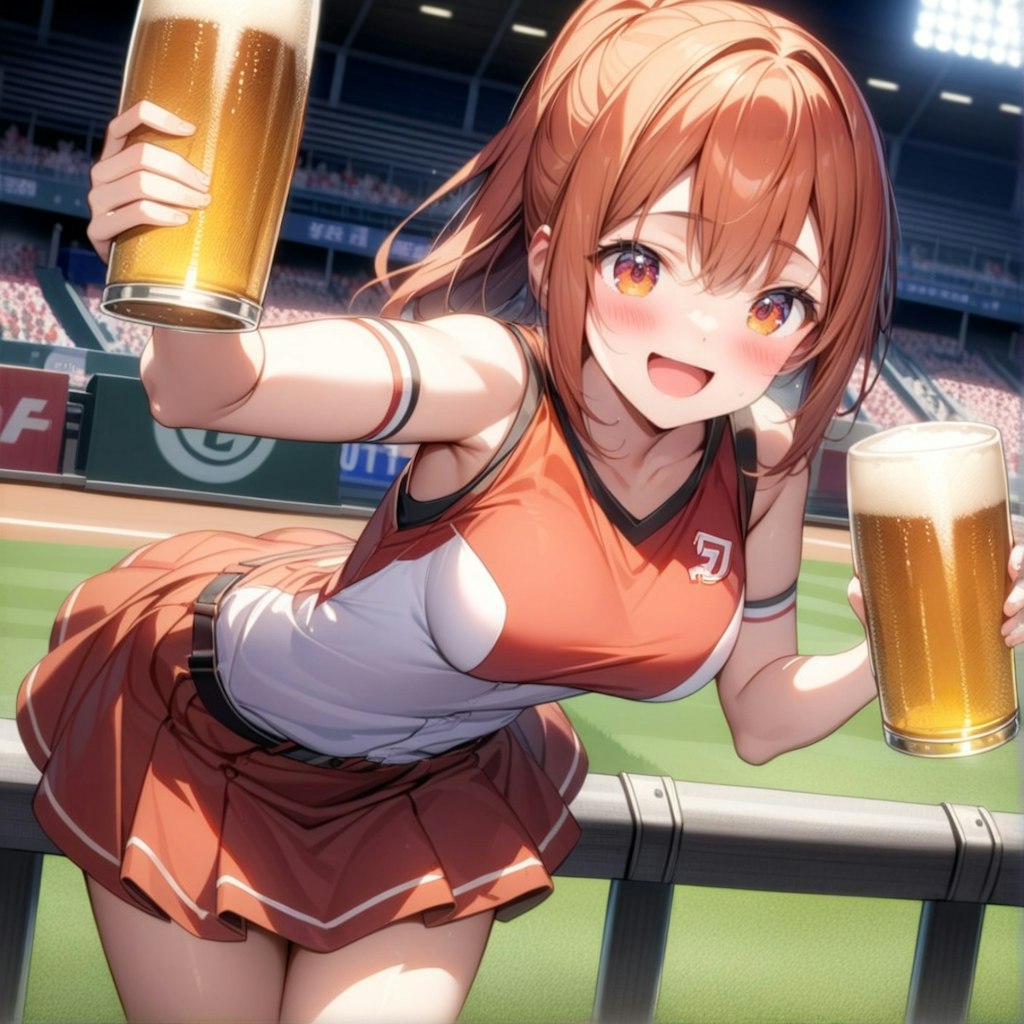 野球観戦 ビールの売り子