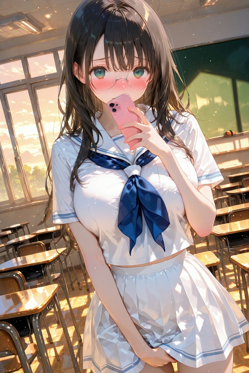 僕の真面目で従順な幼馴染みに放課後の教室でオナニー見せてって言ったら恥じらいながら潮吹きまくってた