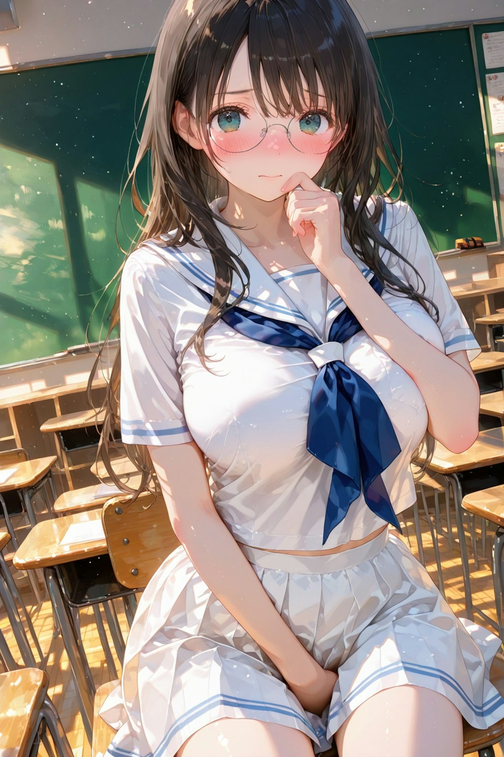 僕の真面目で従順な幼馴染みに放課後の教室でオナニー見せてって言ったら恥じらいながら潮吹きまくってた