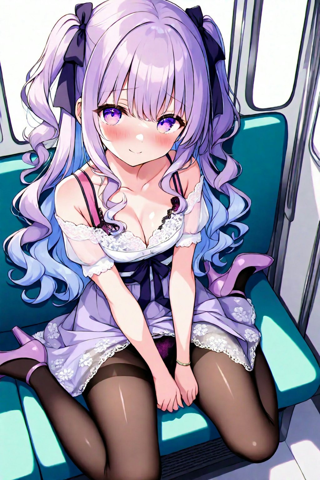 うちの子、電車内で誘惑