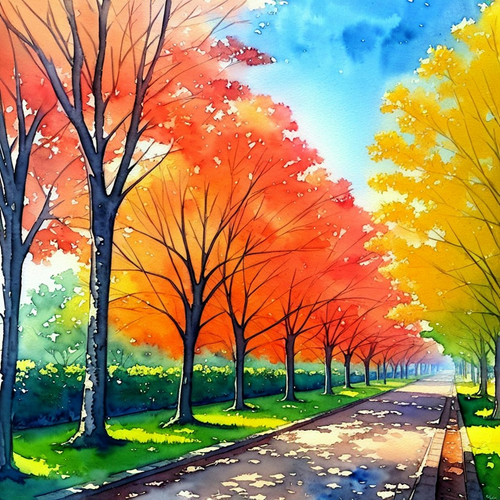 風景画・秋の紅葉