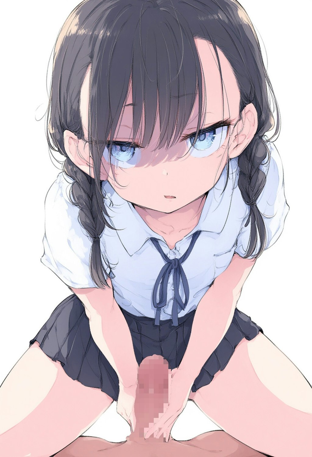 嫌そうに手コキ