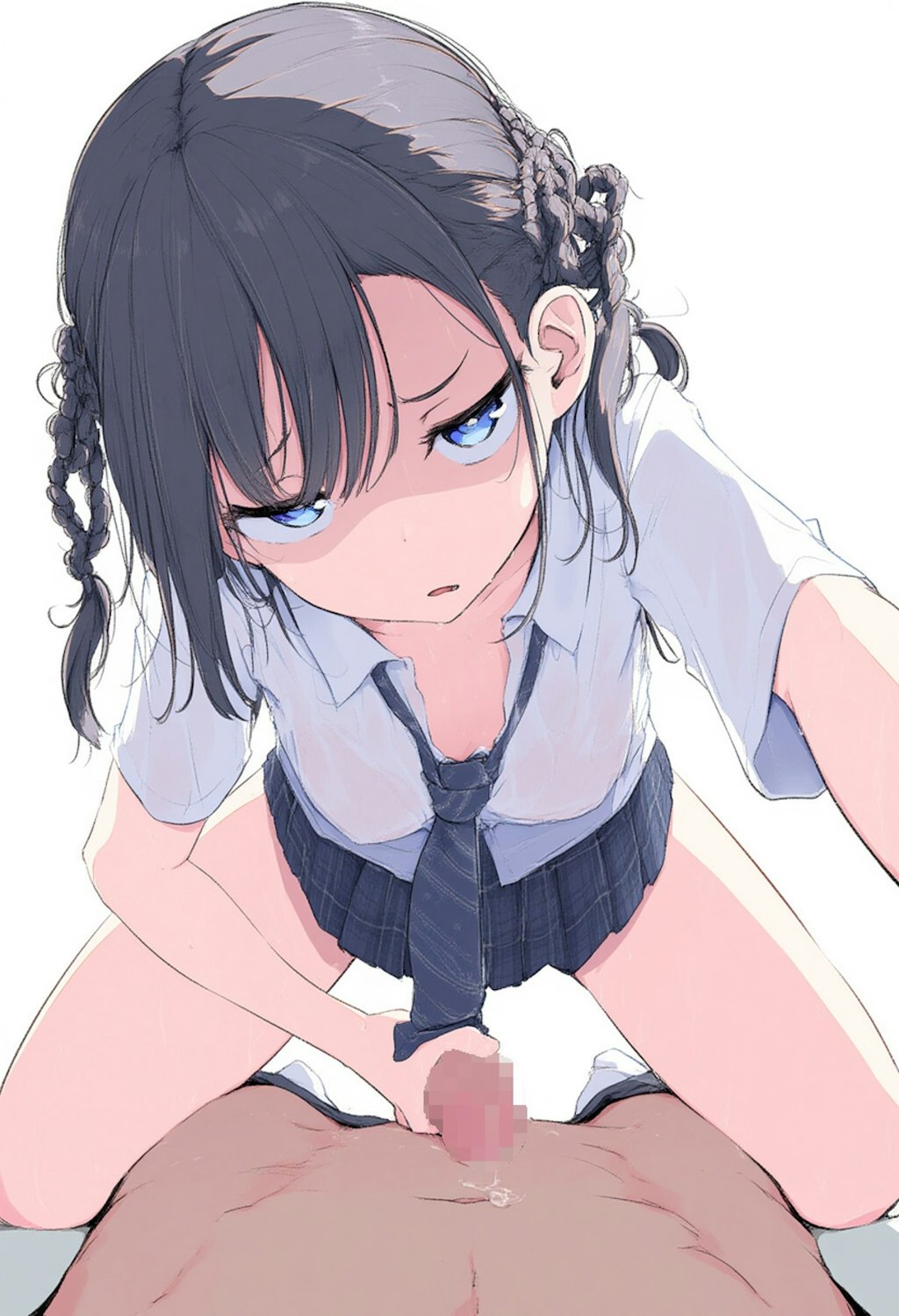 嫌そうに手コキ