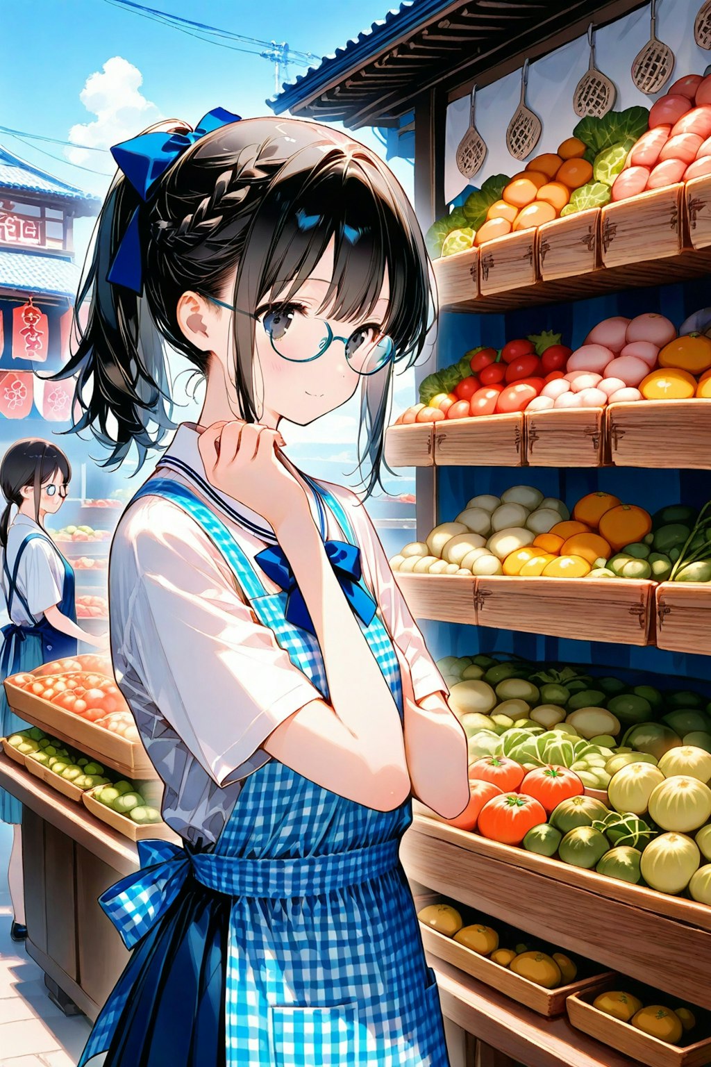 市場にいた子