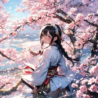 桜と剣士