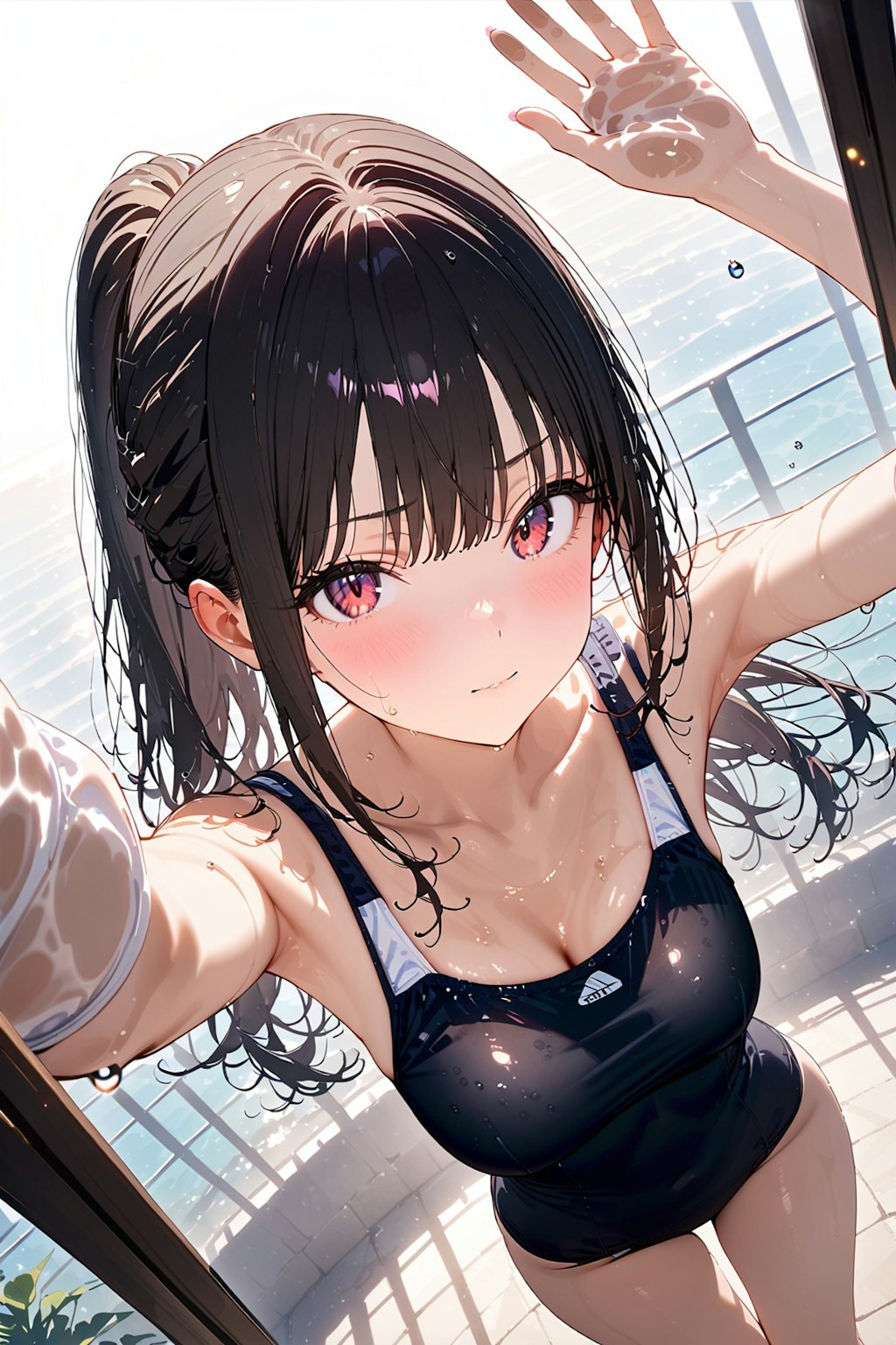 スクール水着の女の子