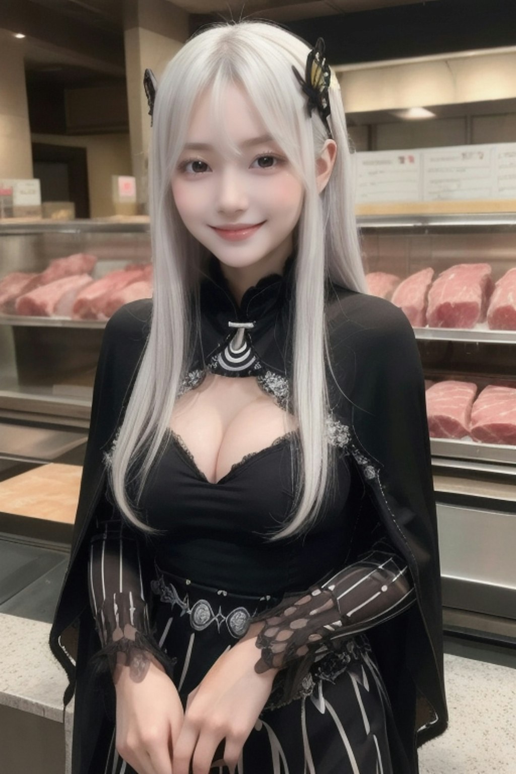 精肉店の看板娘