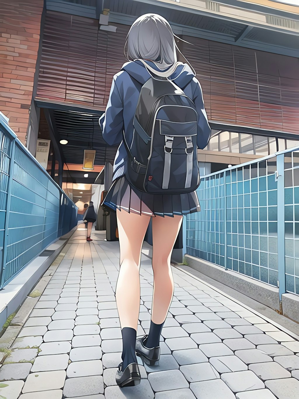 女子高生の後ろ姿！