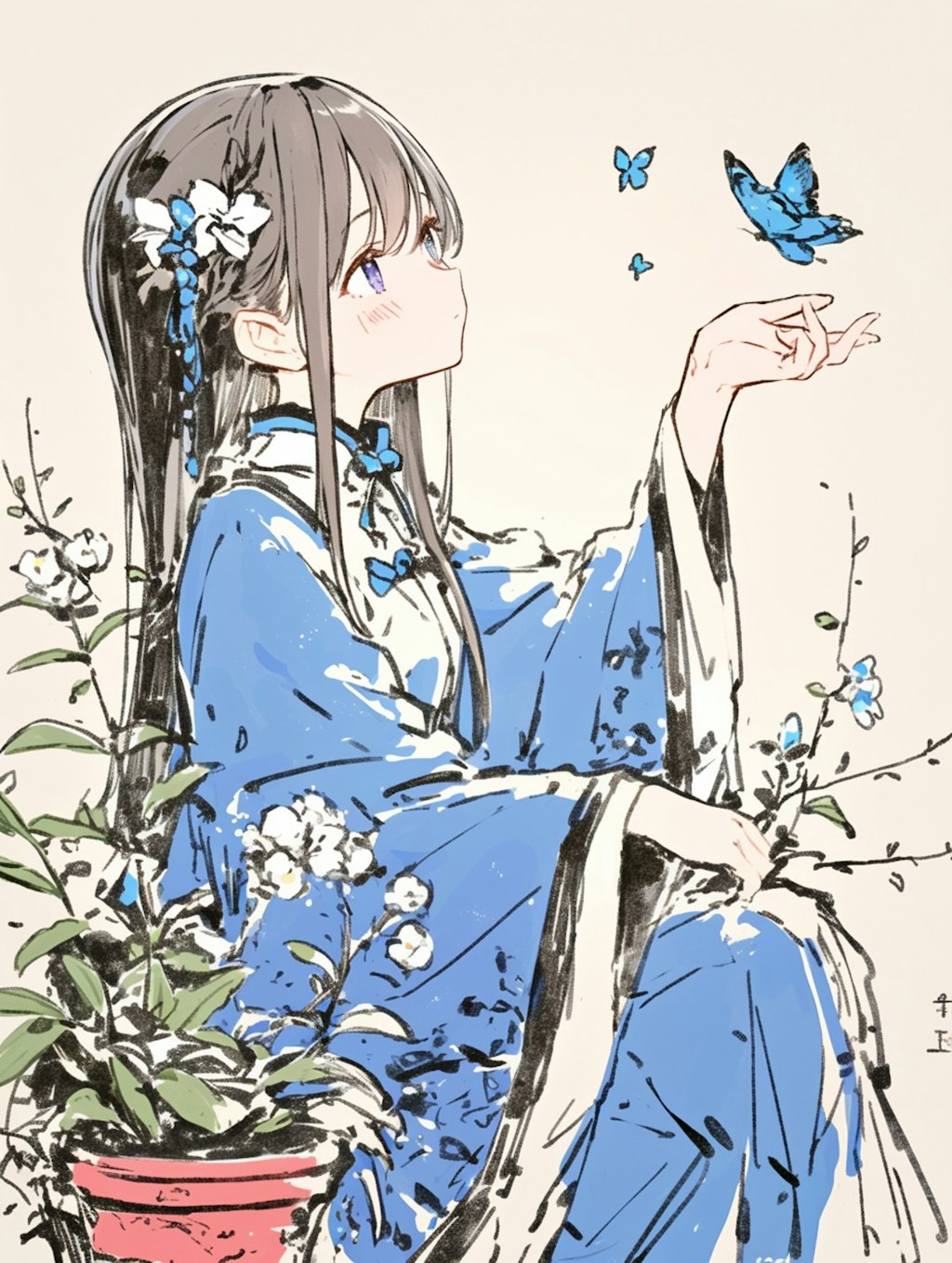 蝶恋ふ空