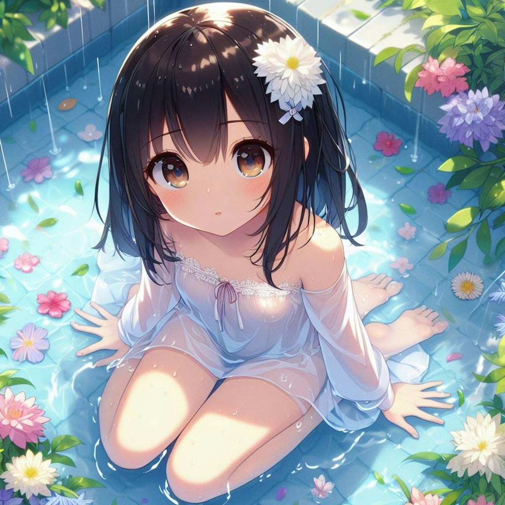 雨の庭