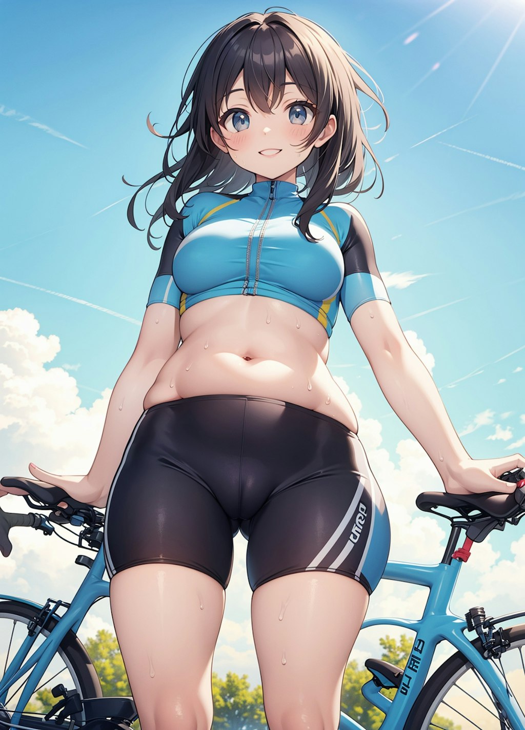 自転車とスパッツ