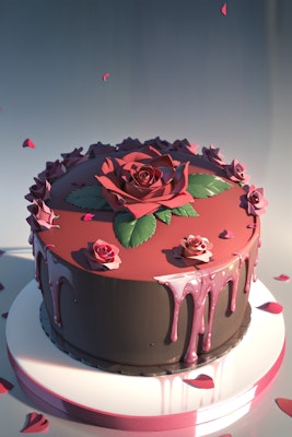 赤い薔薇ケーキ | の人気AIイラスト・グラビア