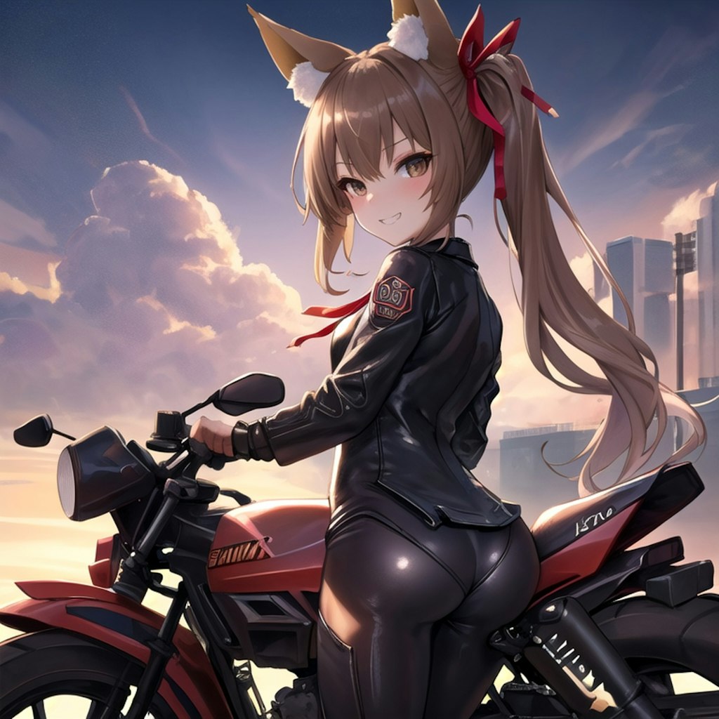 バイク通勤狐娘