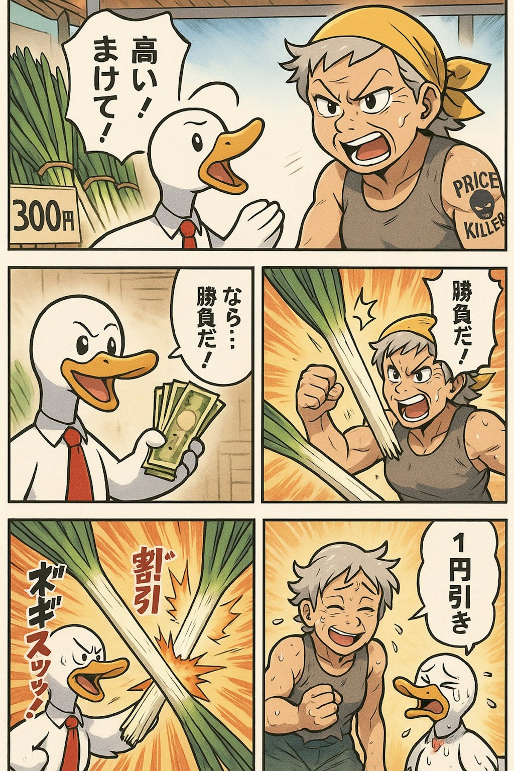 ネギを値切る