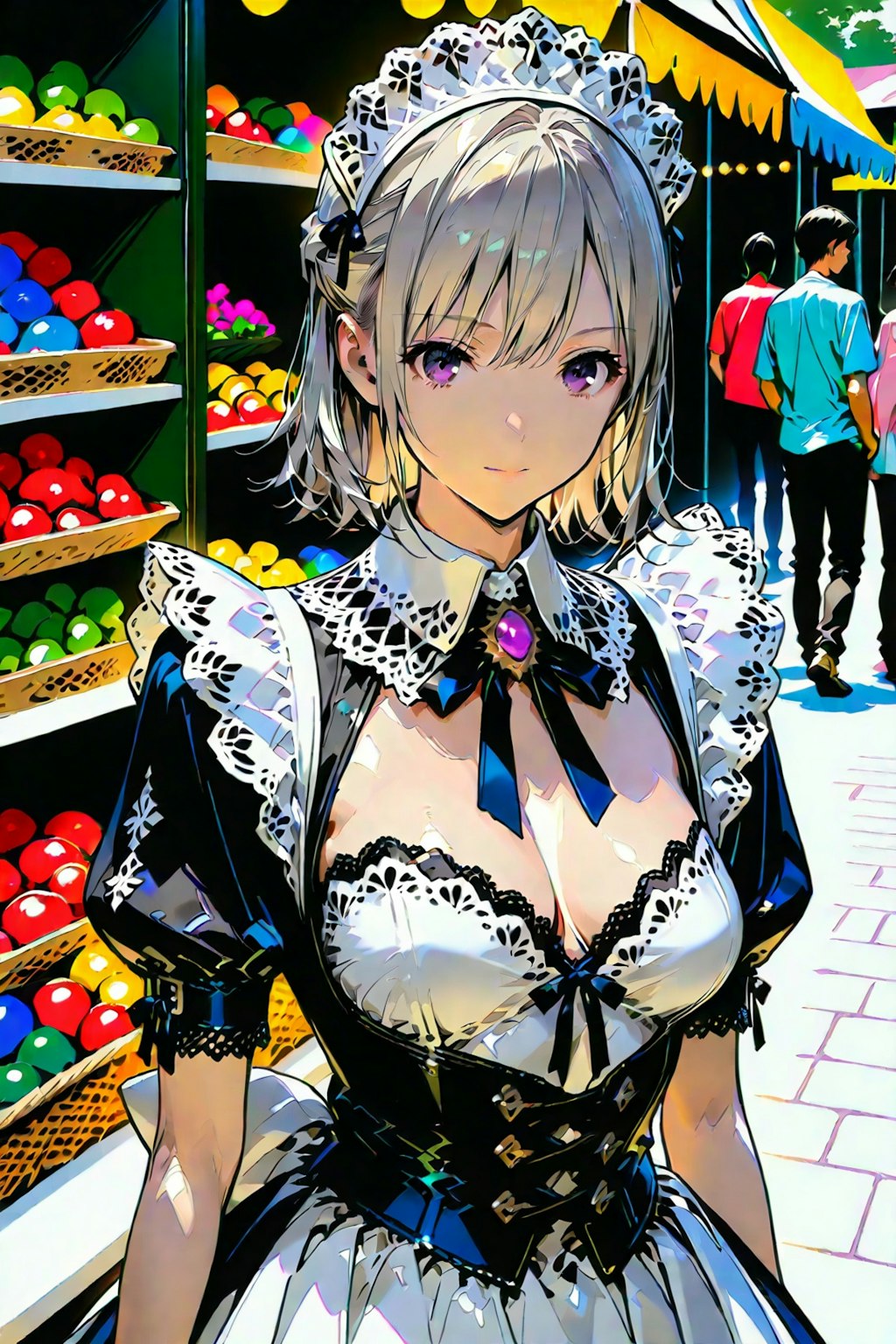 (929HQ)銀髪ちゃんメイド（お買い物）
