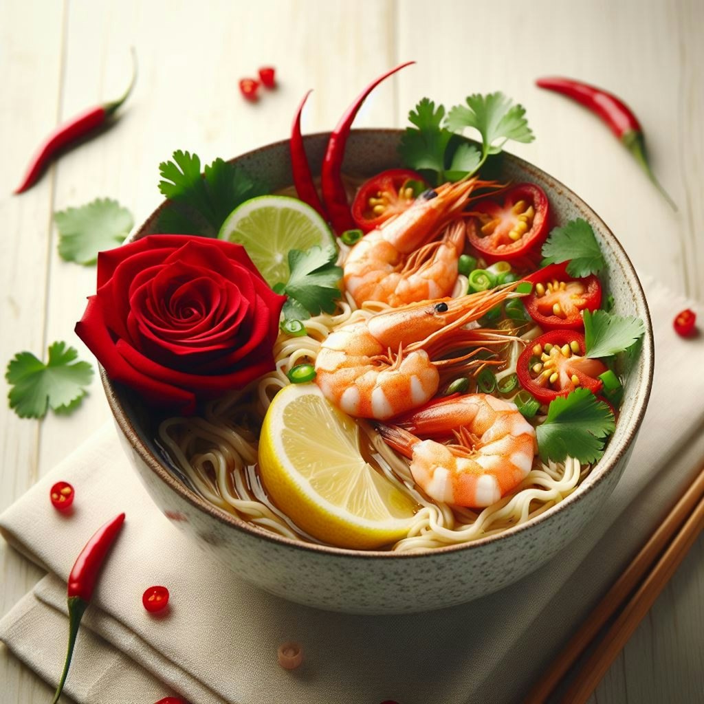 薔薇 VS seafood noodle