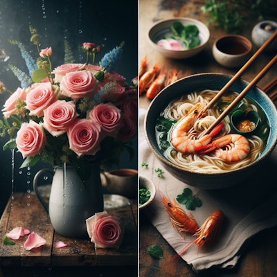 薔薇 VS seafood noodle