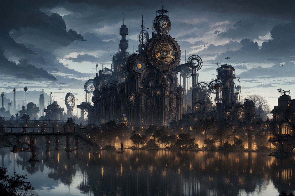 steampunk+city