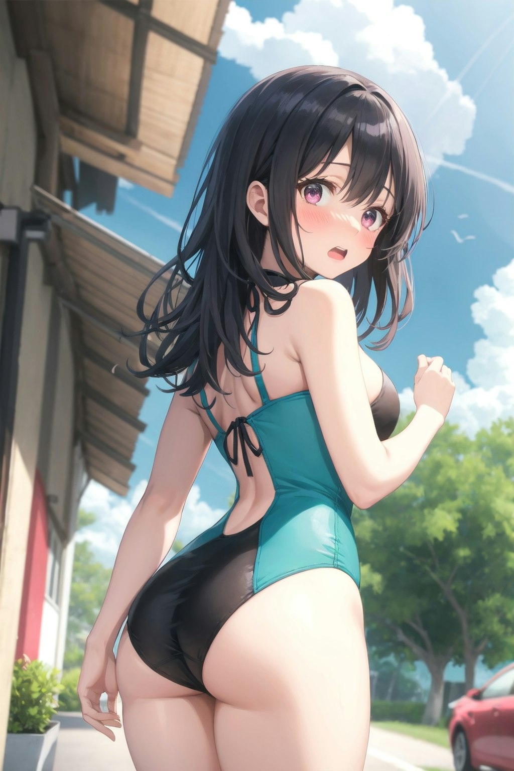 水着おばさん