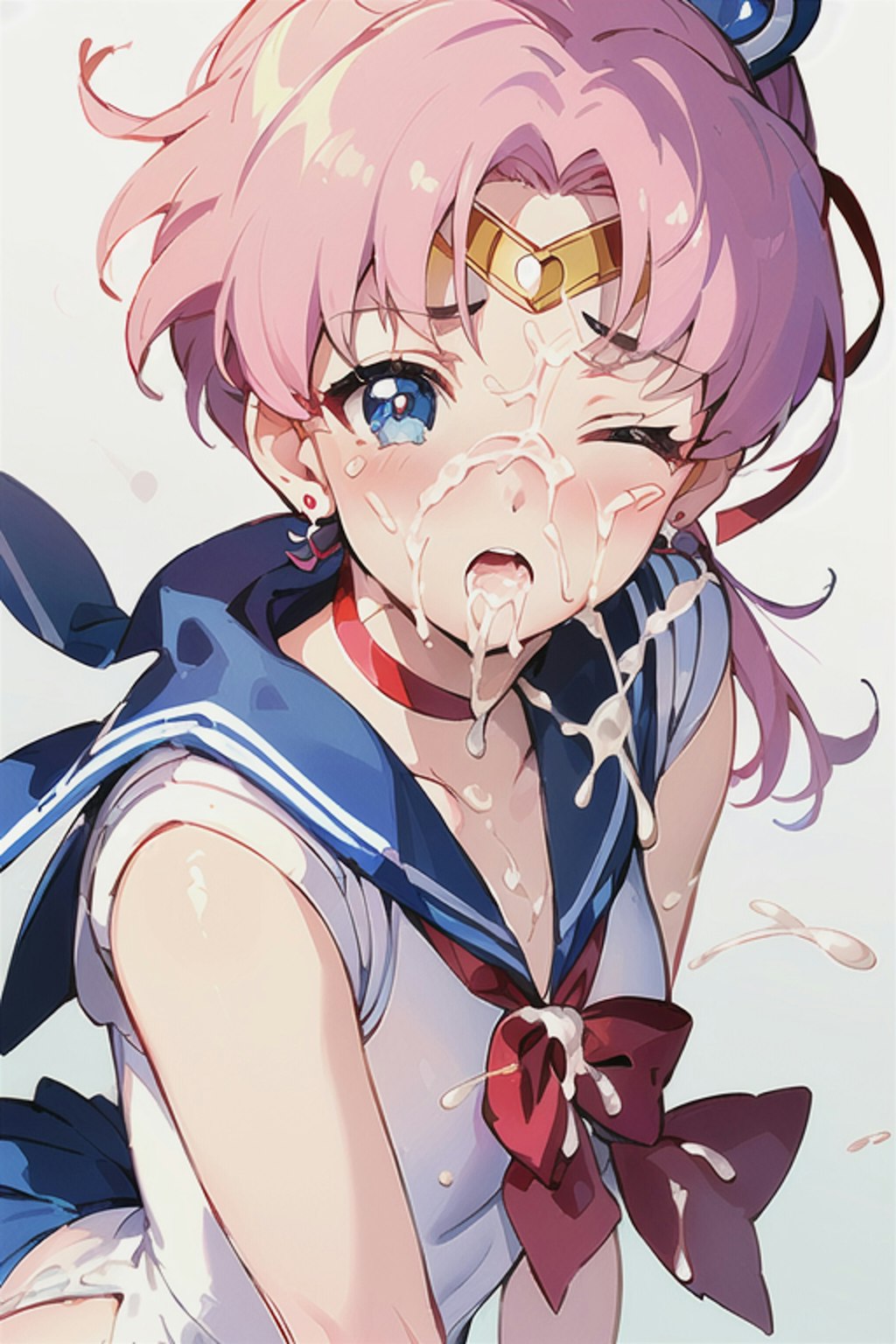 ピンクのセーラー戦士（顔射）