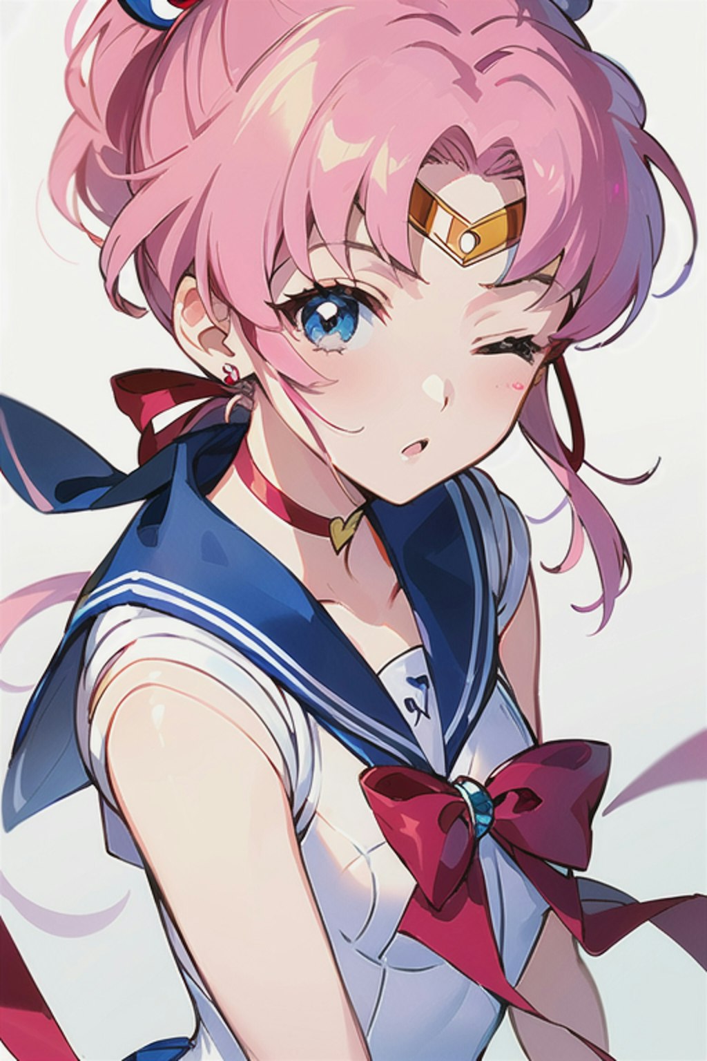 ピンクのセーラー戦士（顔射）