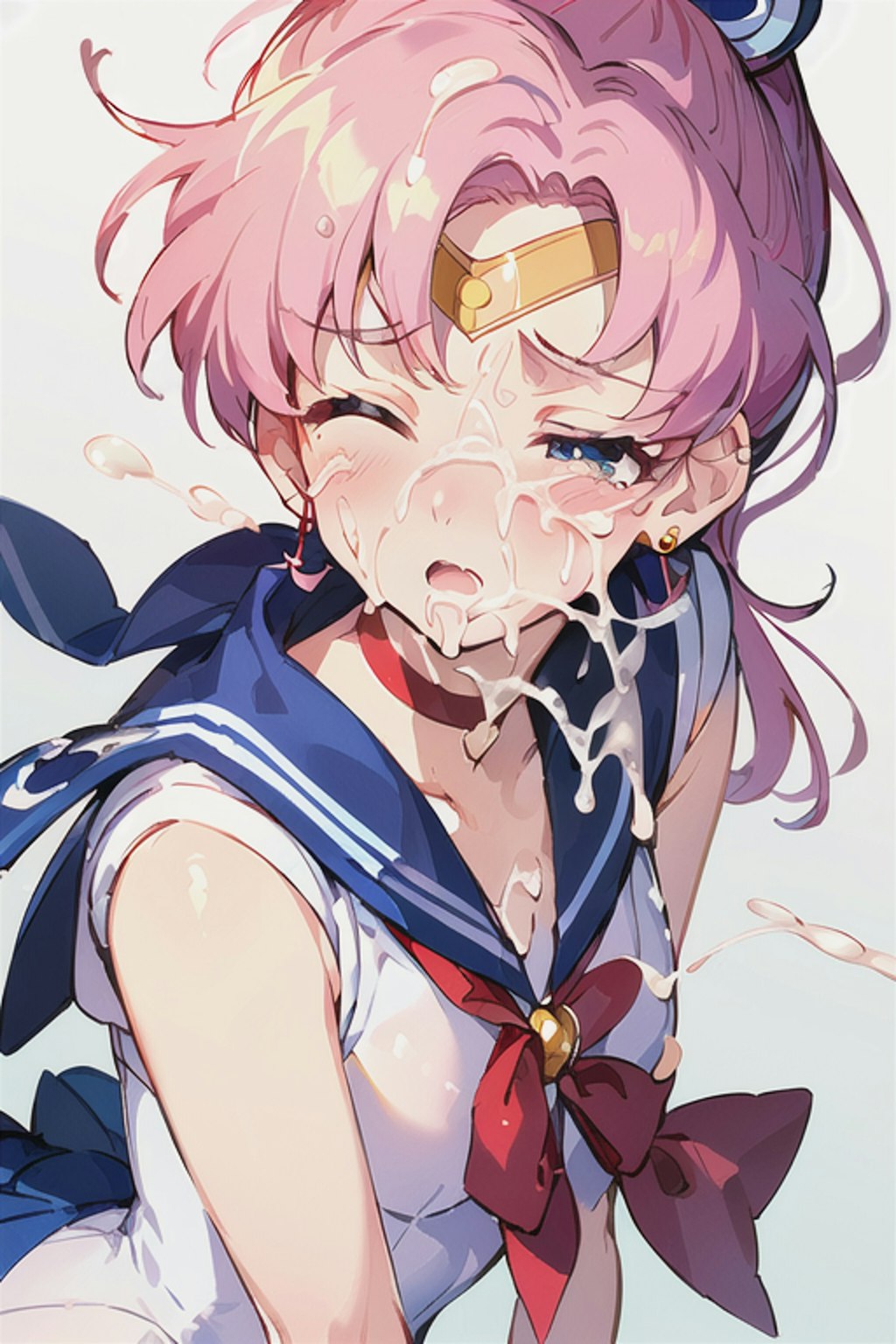 ピンクのセーラー戦士（顔射）