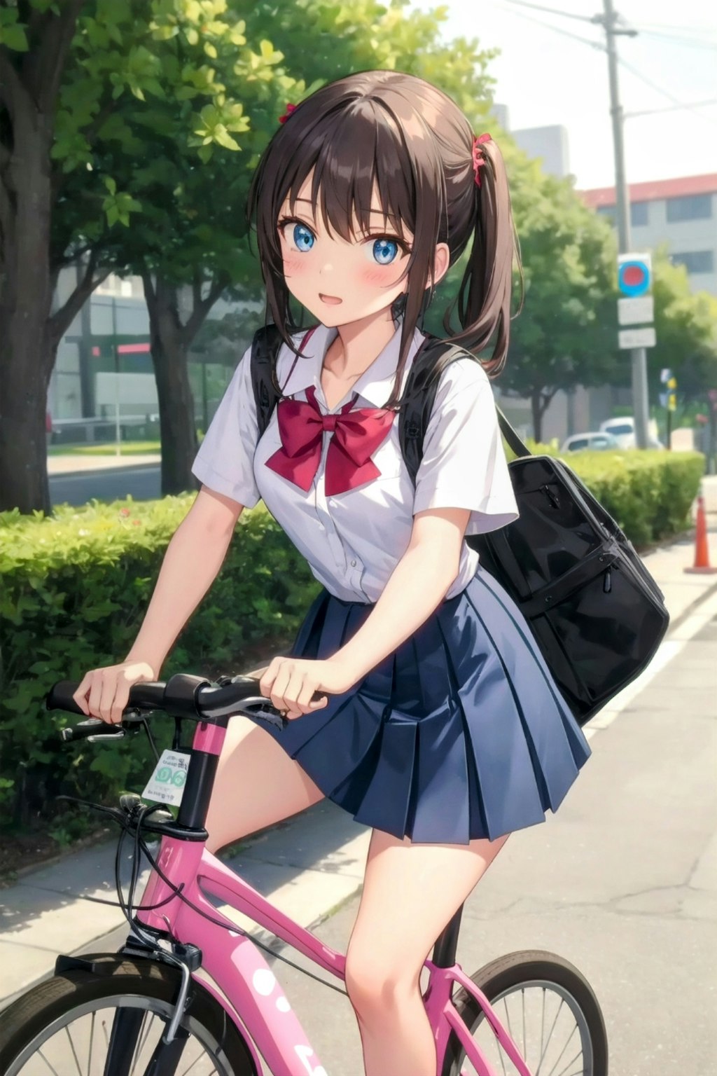 自転車通学な、チューボー姉やん🚲️