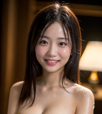 高級旅館美人女将のアフター　湯上がりセクシーショット-AI生成画像