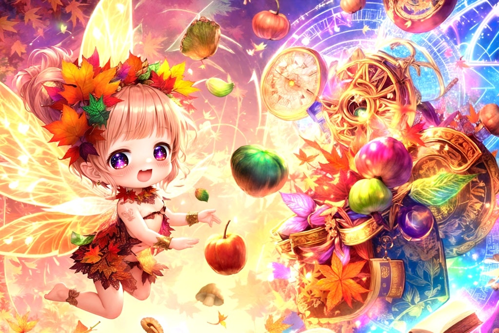 秋の妖精の恵みの魔法