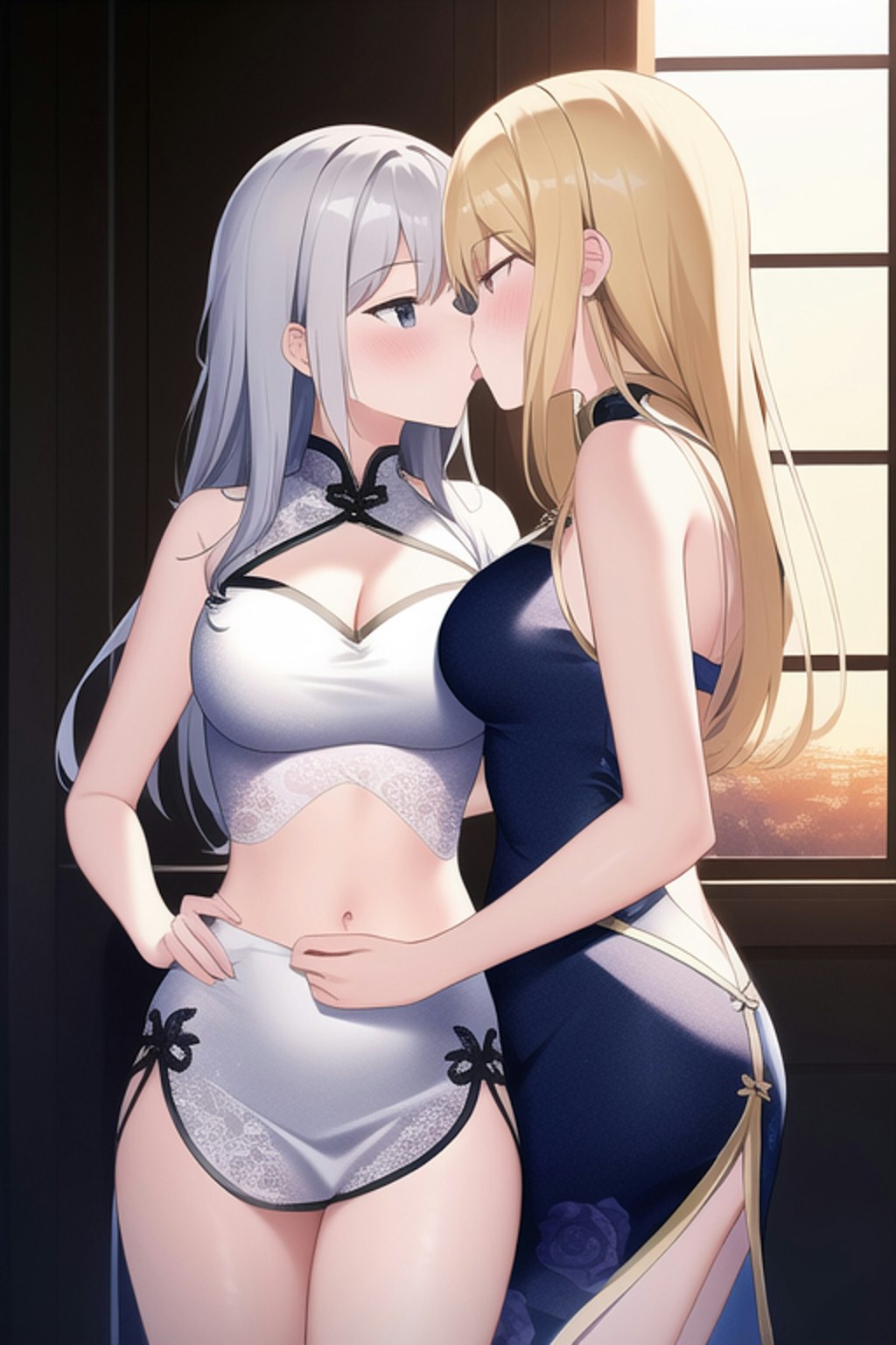 ヘソ出しチャイナドレスの百合です。