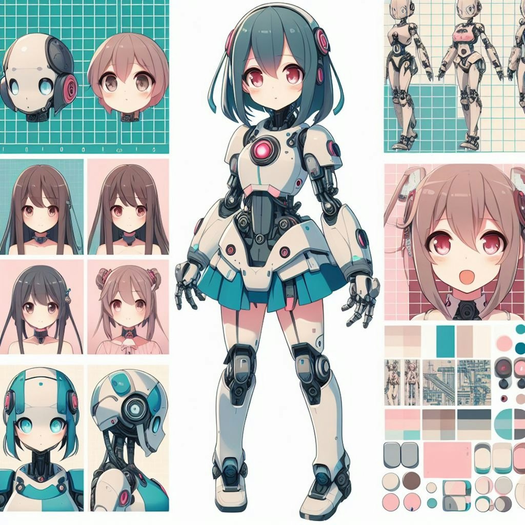 ロボット娘ちゃんの設定画風？