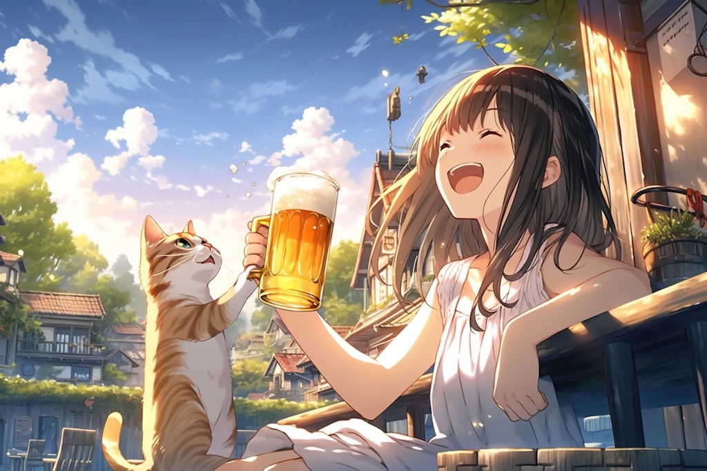 ねこ:飲みすぎぞ