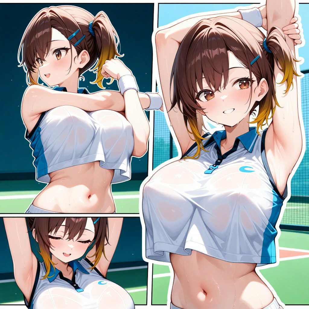 結衣先生のテニス授業