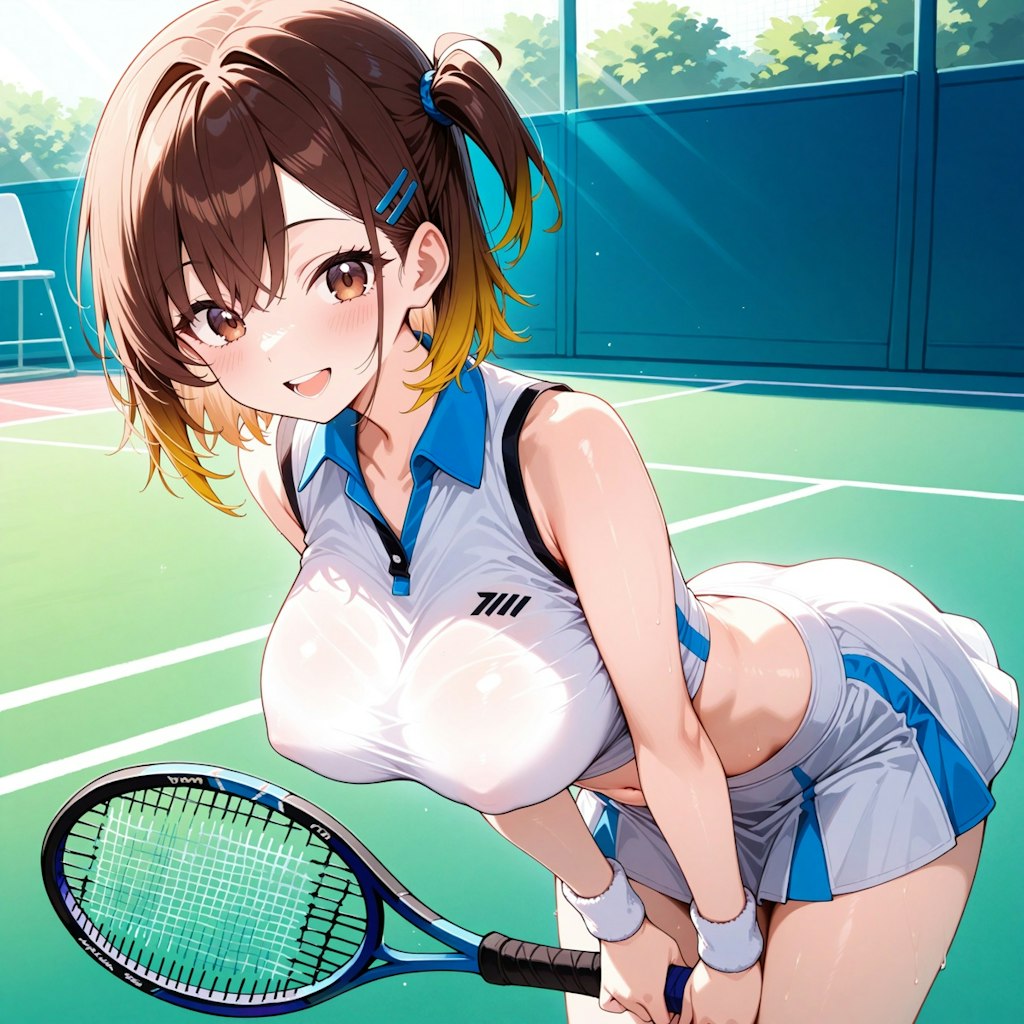 結衣先生のテニス授業