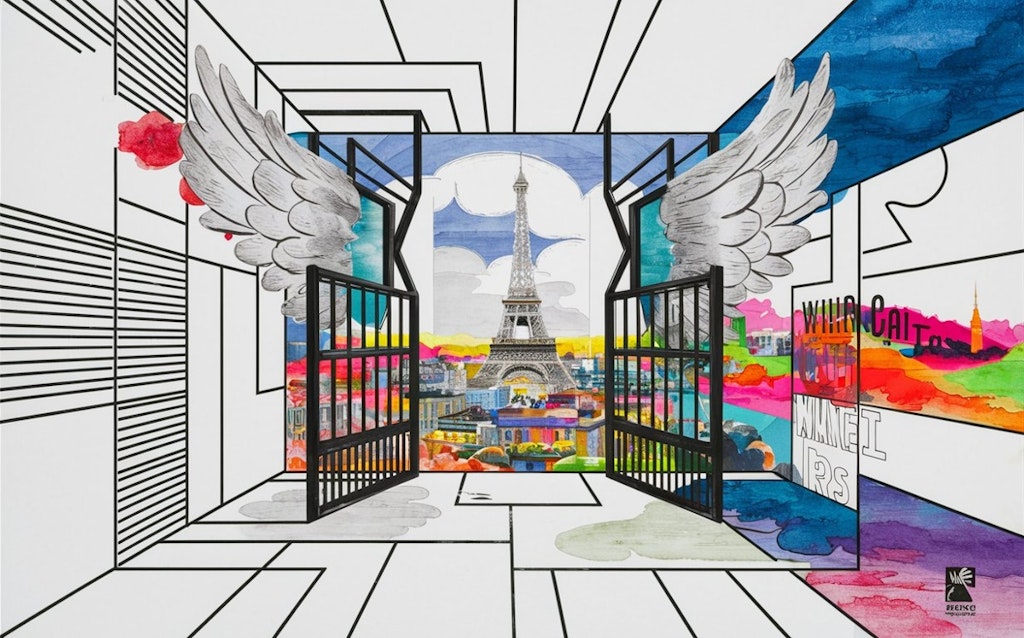 Gateways to Paris: A Monochrome Flight in Color