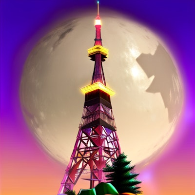 ハロウィンのカボチャの東京タワーです。