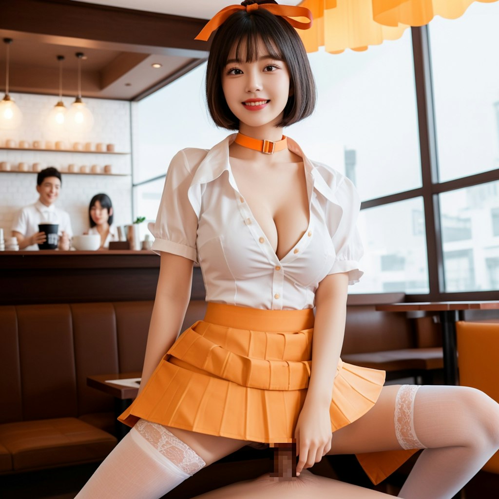test11_waitress オレンジ, リボンあり