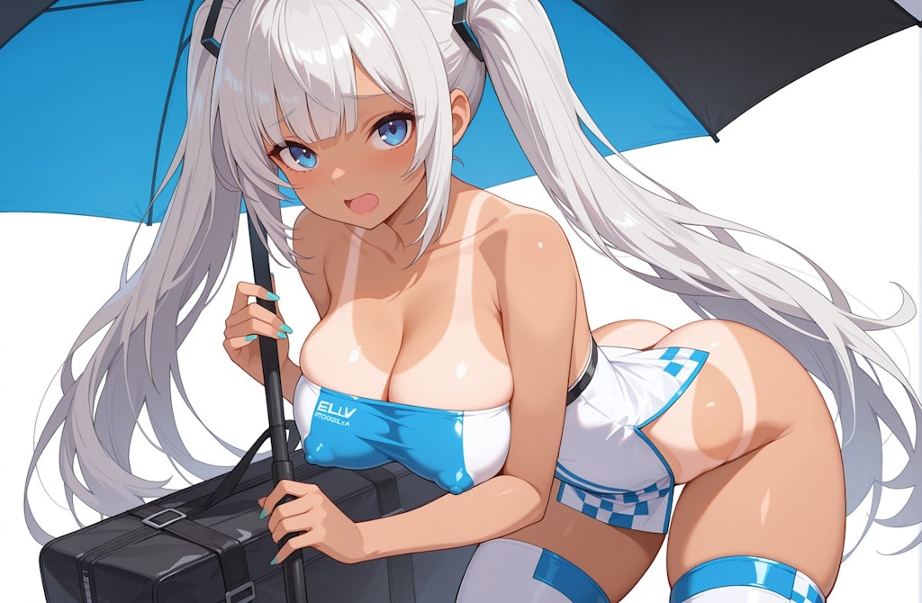 レースクイーンの娘♪日焼け跡ver.♡