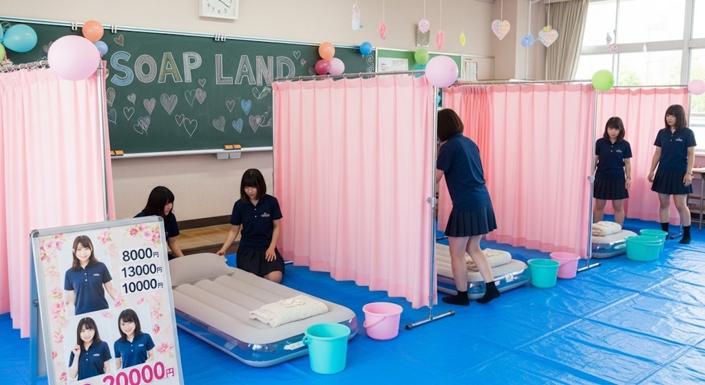 文化祭の準備中