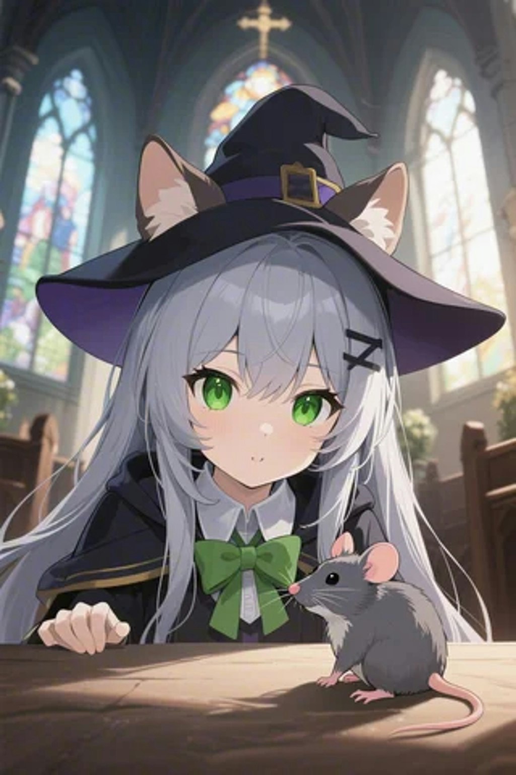ステラちゃんとネズミ