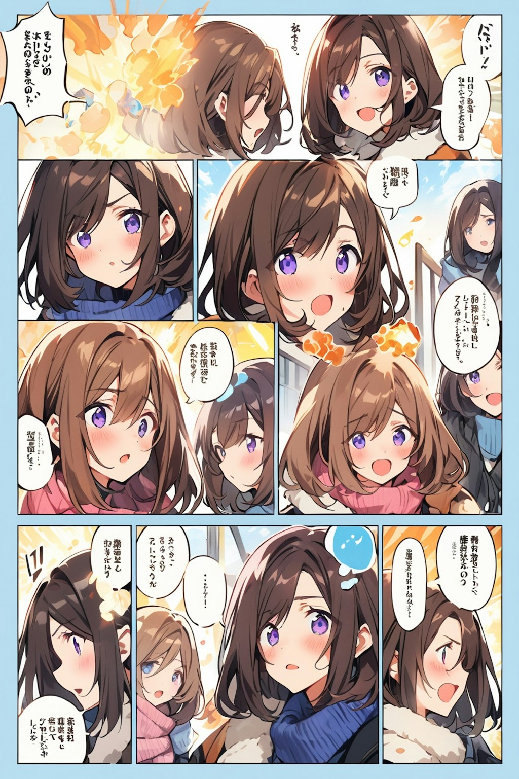 女の子の日常を漫画で