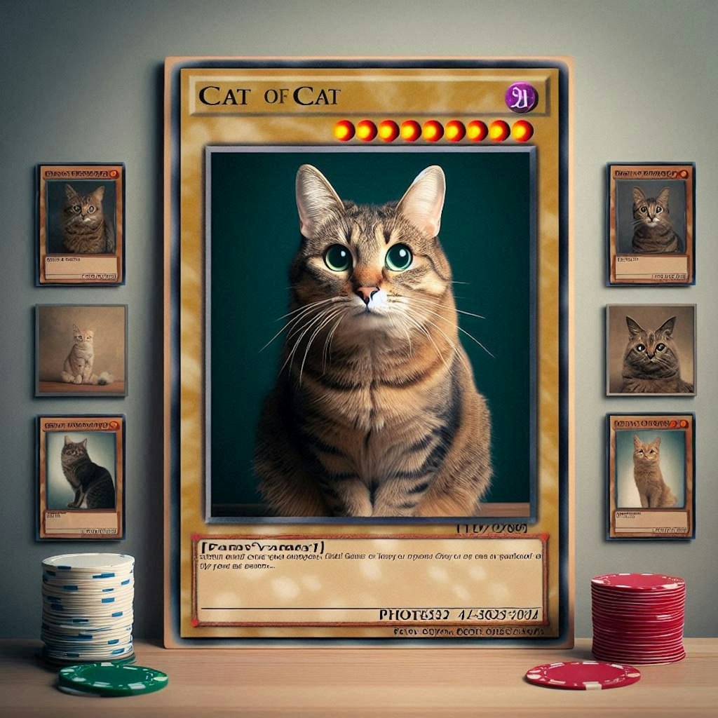 遊戯王カード化した猫