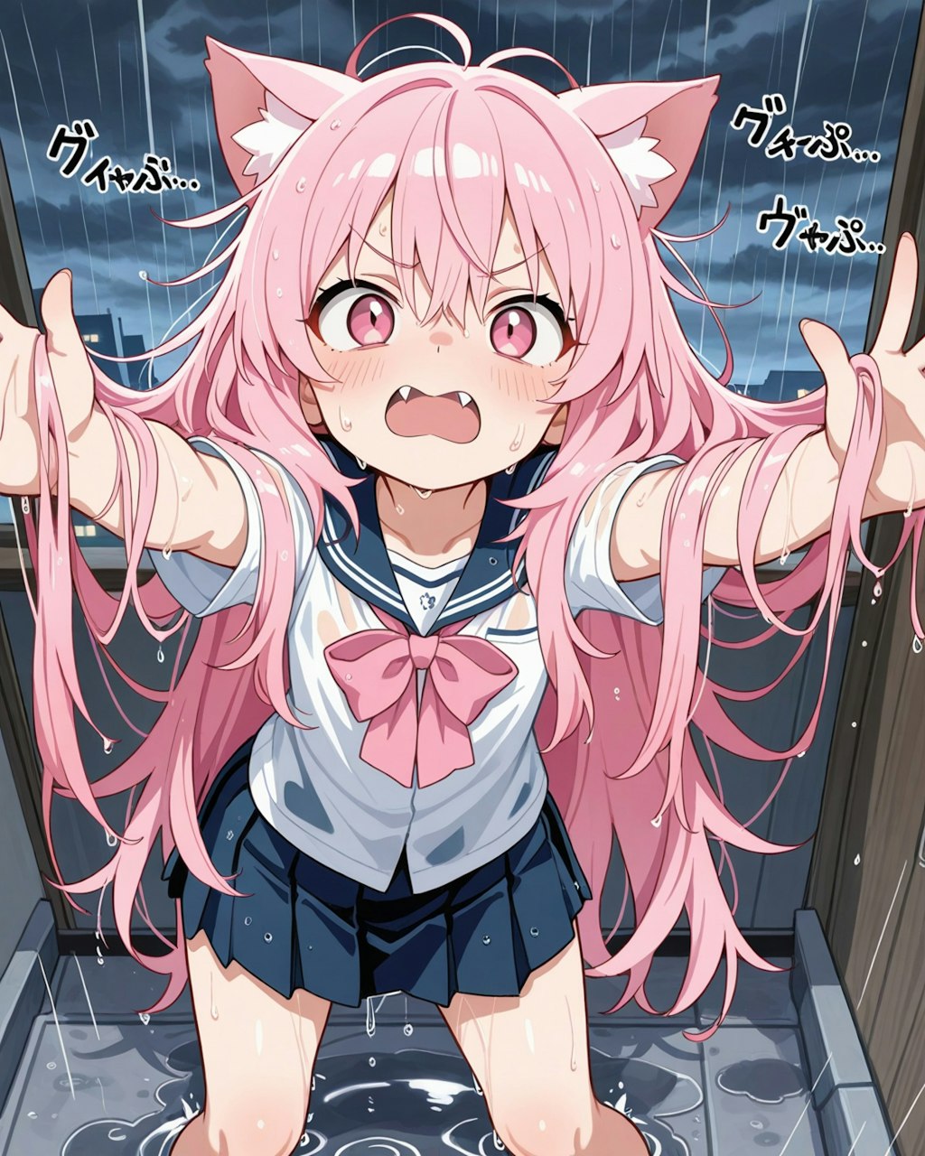 猫は濡れるのをほんっっっとうに嫌がります！！