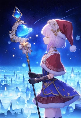 クリスマスの夜の魔法少女