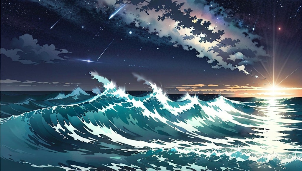 ペンダントの星、大地と海の風