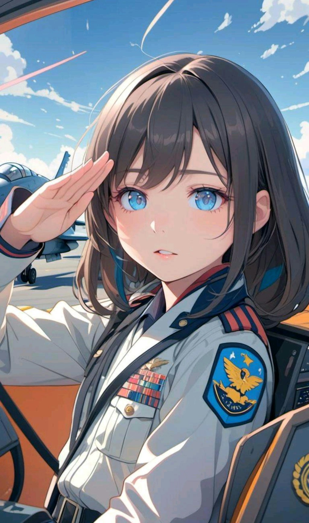 戦闘機乗りの小さな女の子