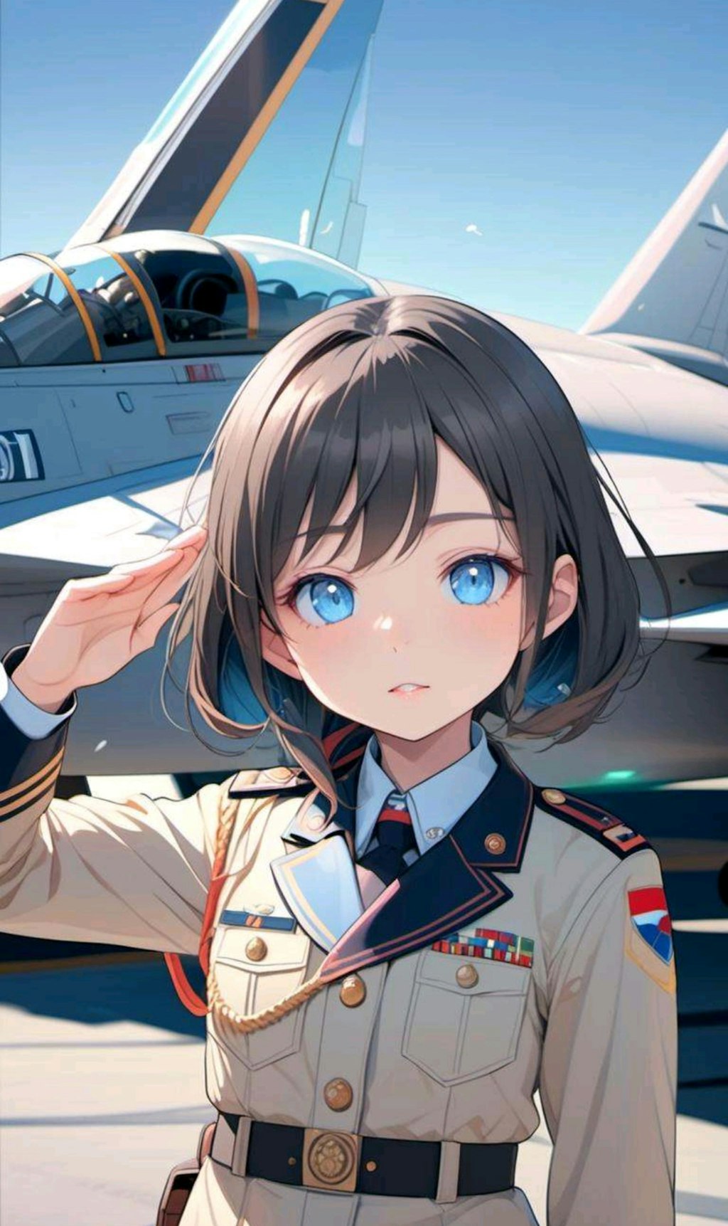 戦闘機乗りの小さな女の子