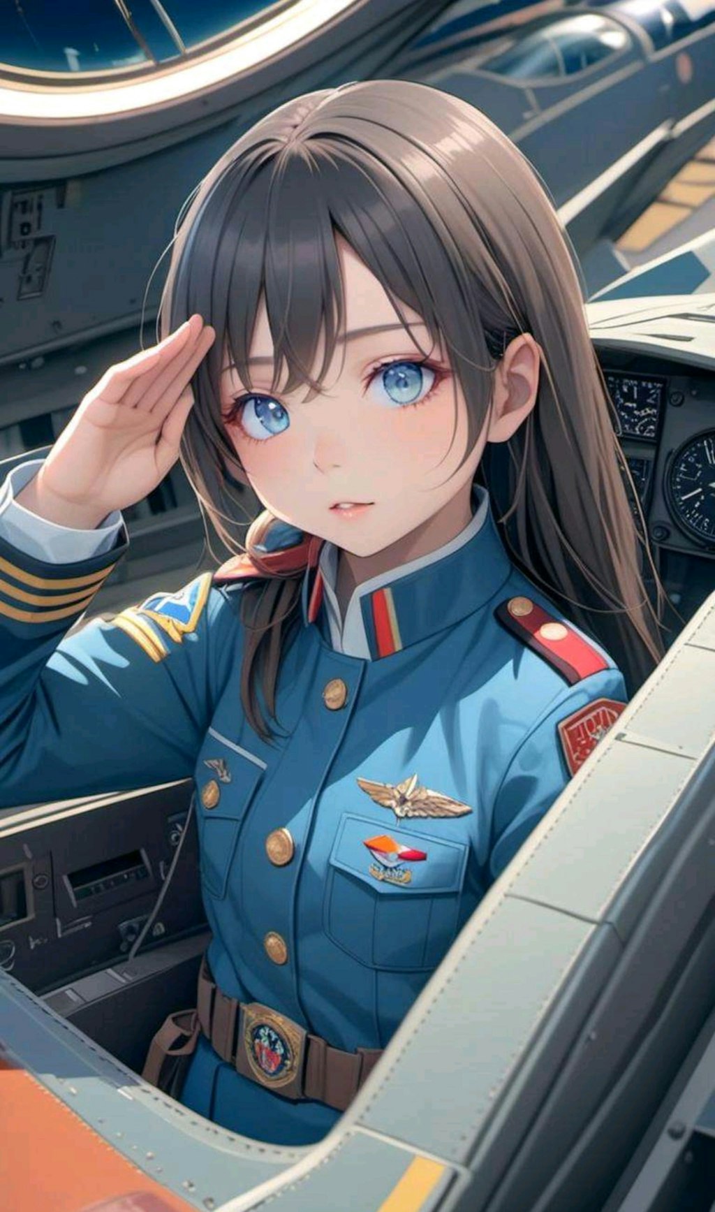 戦闘機乗りの小さな女の子