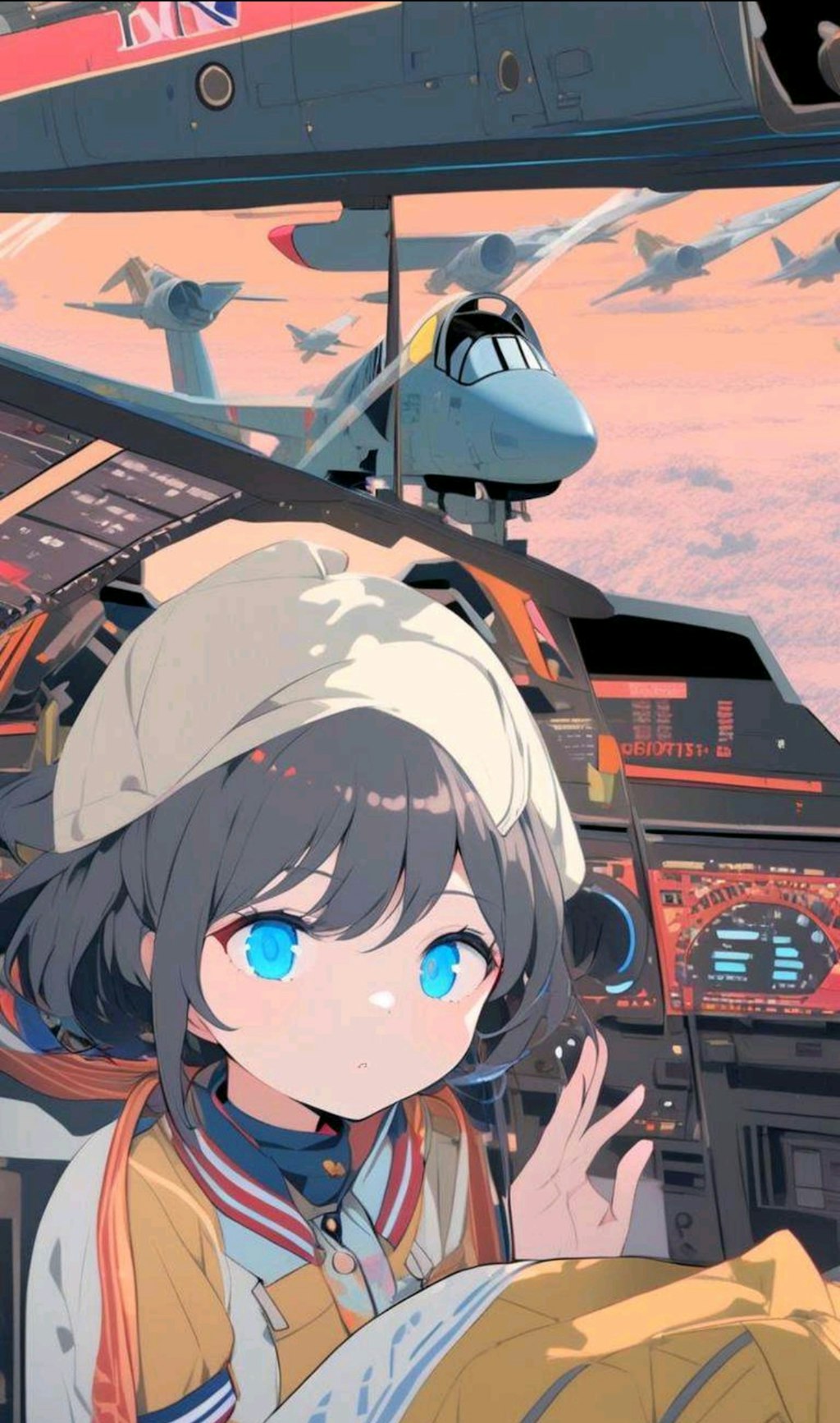 戦闘機乗りの小さな女の子